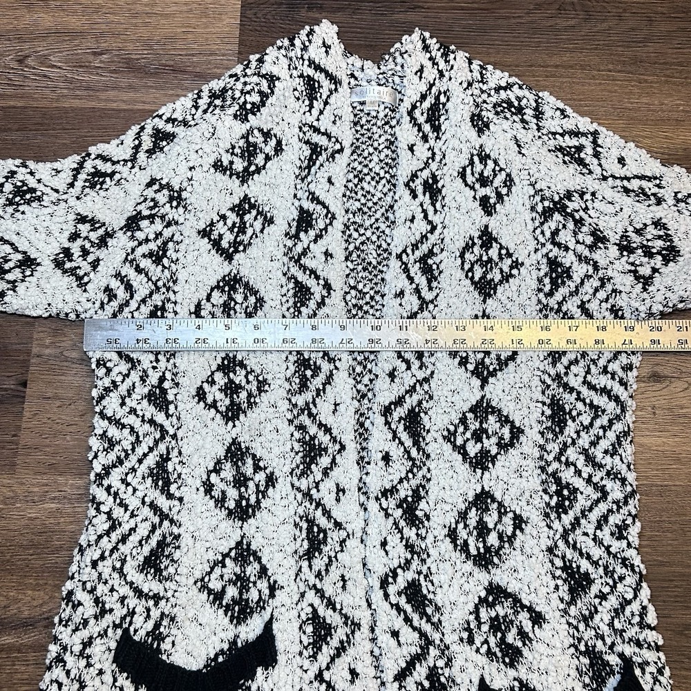 Solitaire Black & White Patterned Open Front Card… - image 7